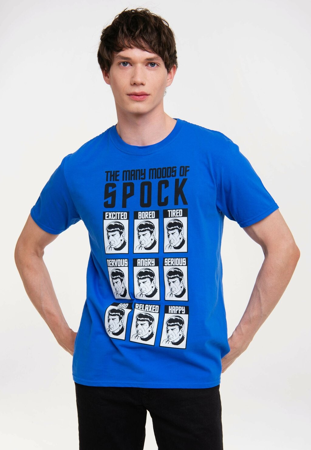 

Футболка с принтом STAR TREK MOODS OF SPOCK LOGOSHIRT, цвет blau