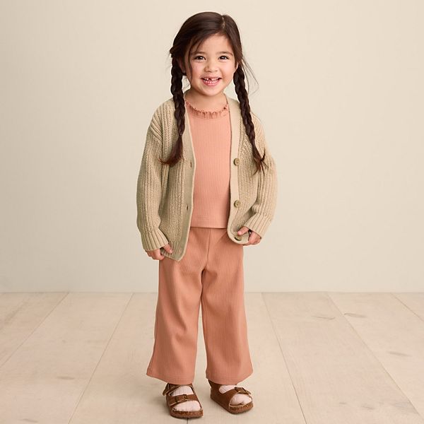 Детский комплект из майки и широких брюк Little Co. By Lauren Conrad, Peach Layer — фото 2
