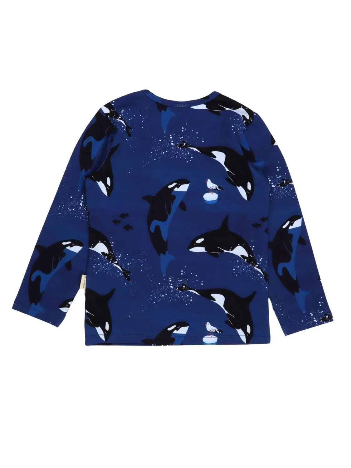 Футболка Walkiddy Playful Orcas Shirt темно-синего цвета — фото 3