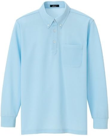

Мужская рубашка-поло с длинными рукавами и пуговицами Aitos #AZ-7616, с дезодорирующим эффектом/из ткани пике T/C Aitoz, синий