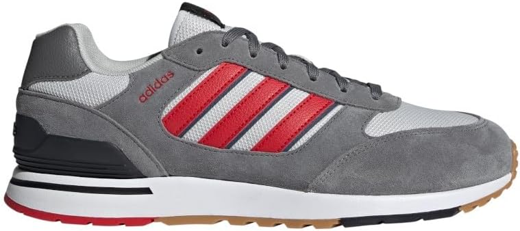 Мужские кроссовки Adidas Run 80s, серый/алый — фото 2