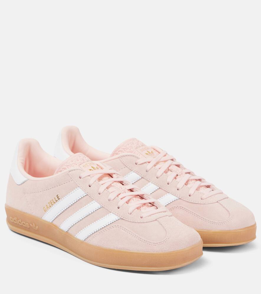 Кожаные кроссовки Gazelle Indoor Adidas, Sandy Pink/Ftwr White/Gum 3