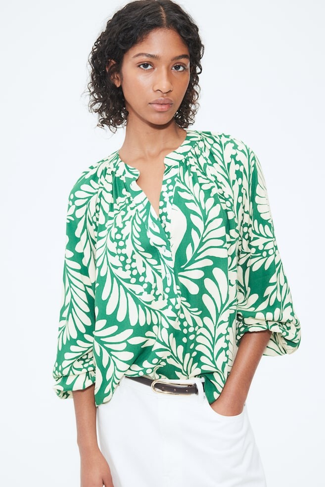 

Блузка с рукавами-фонариками H&M, мультиколор