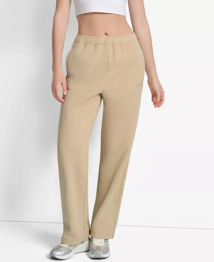 

Женские брюки-бойфренды с открытыми штанинами и логотипом HD DKNY, коричневый/бежевый