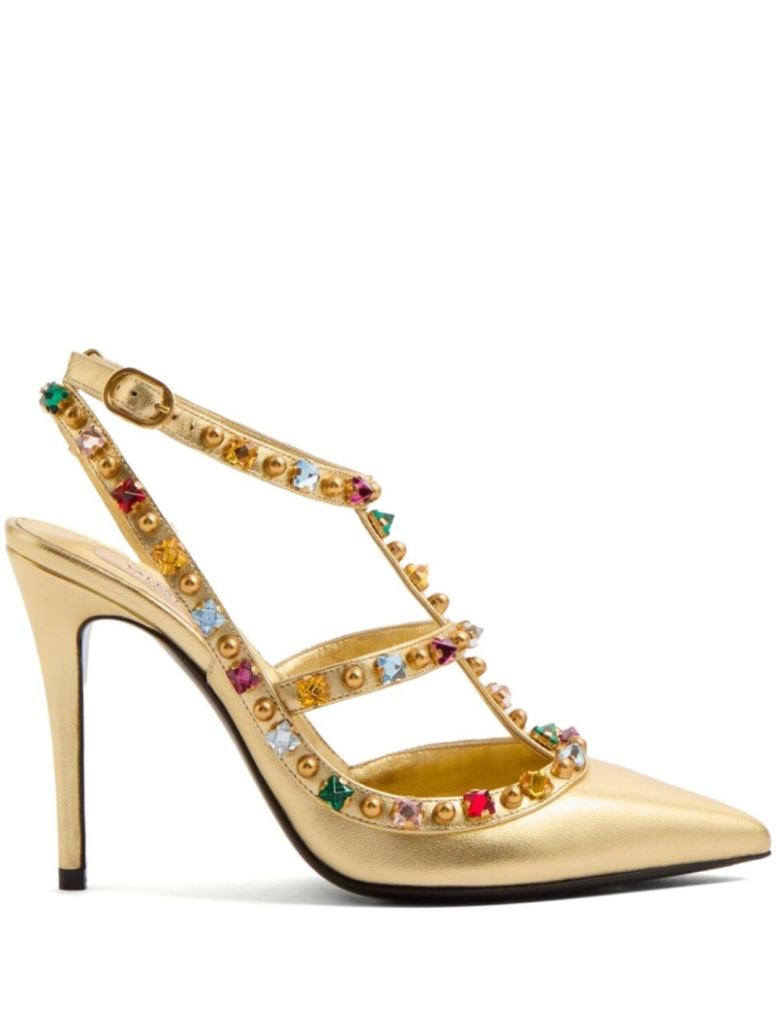 

Туфли с кристаллами Valentino Garavani, золотой