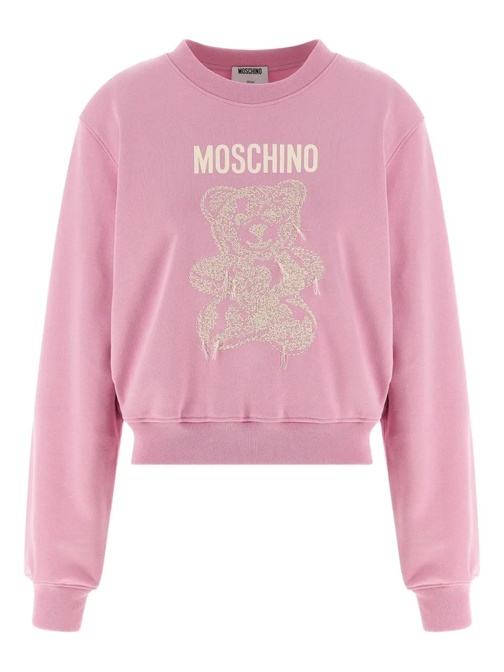 

Свитшот с вышивкой в виде мишки Moschino, розовый