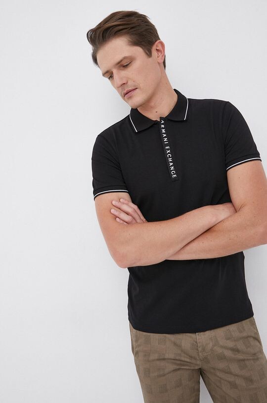 

Рубашка поло Armani Exchange, черный