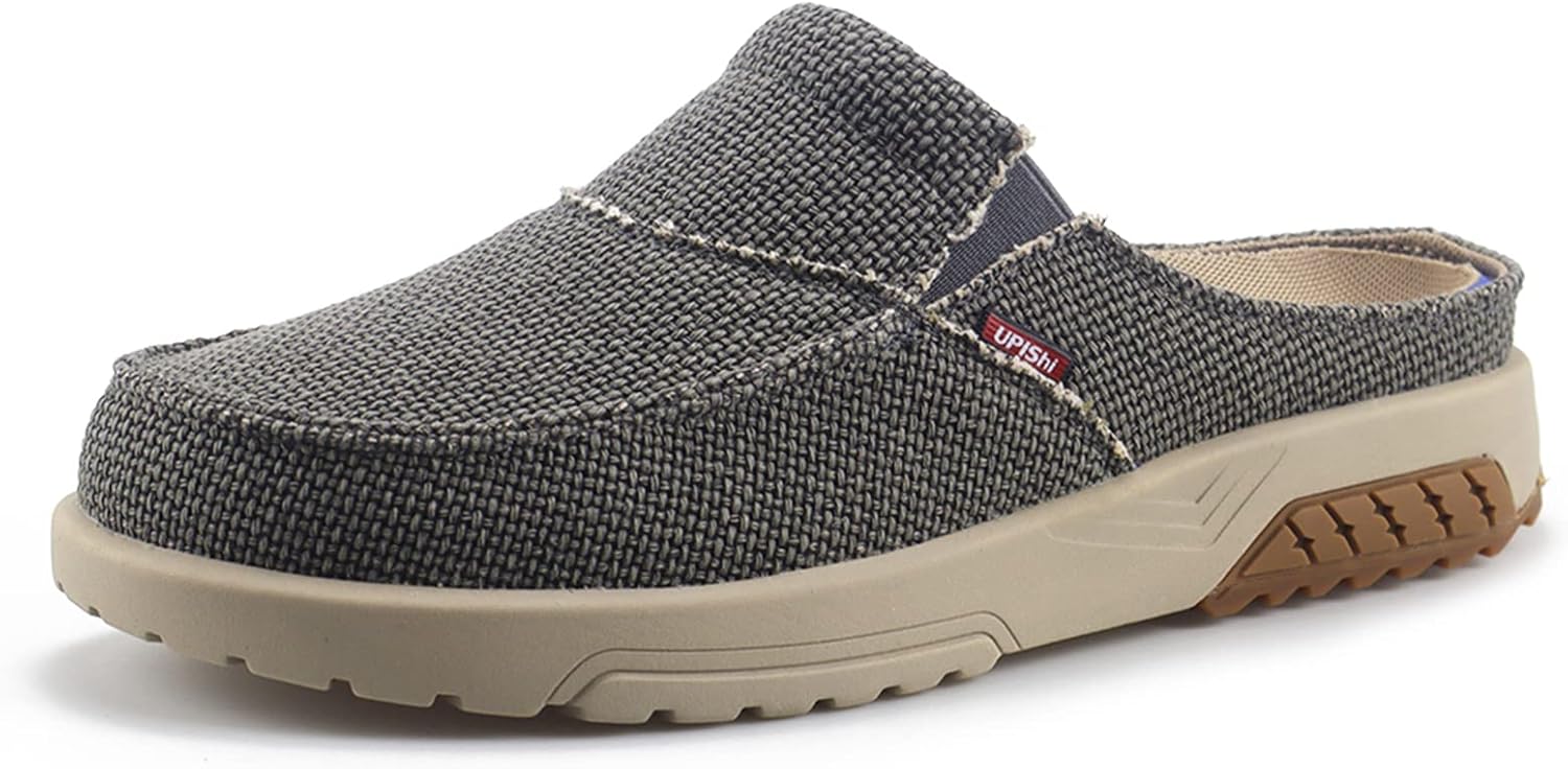 

Мужские ортопедические тапочки UPIShi с поддержкой свода стопы для снятия боли при плантарном фасциите, текстильные, для дома и улицы, слипоны-лоферы, нескользящие повседневные туфли, серый