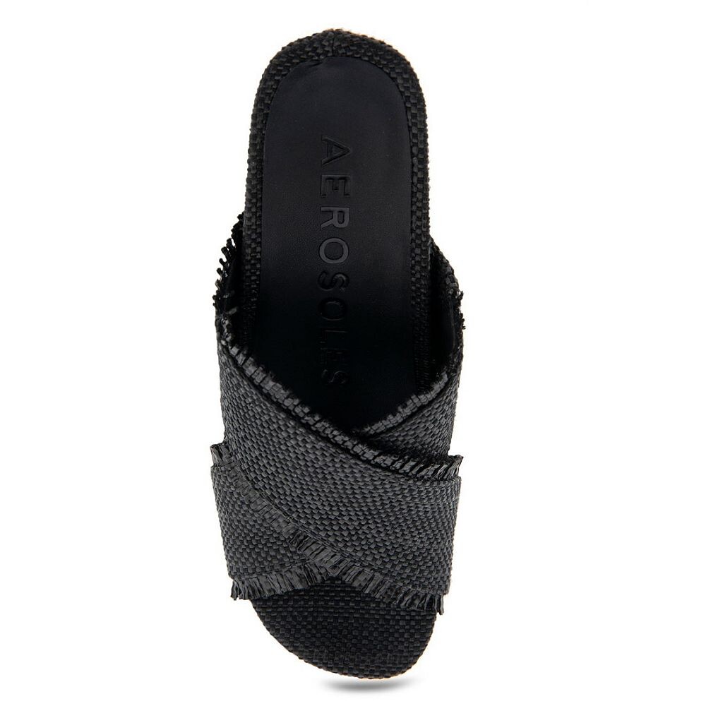 Женские босоножки на танкетке Aerosoles Madina, цвет Sand Raffia — фото 4