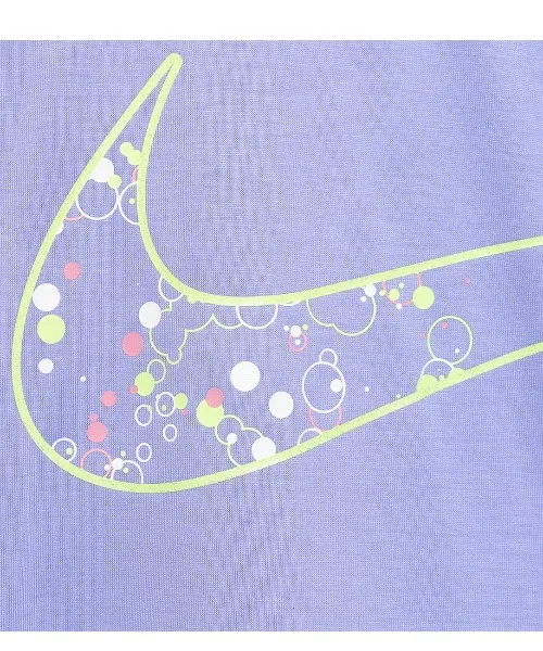 Детская футболка с длинным рукавом NIKE с логотипом пурпурного цвета — фото 4