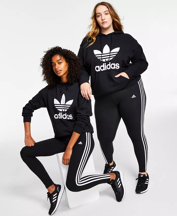 

Женские базовые хлопковые леггинсы Essentials 3-Stripe, XS-4X adidas, черный