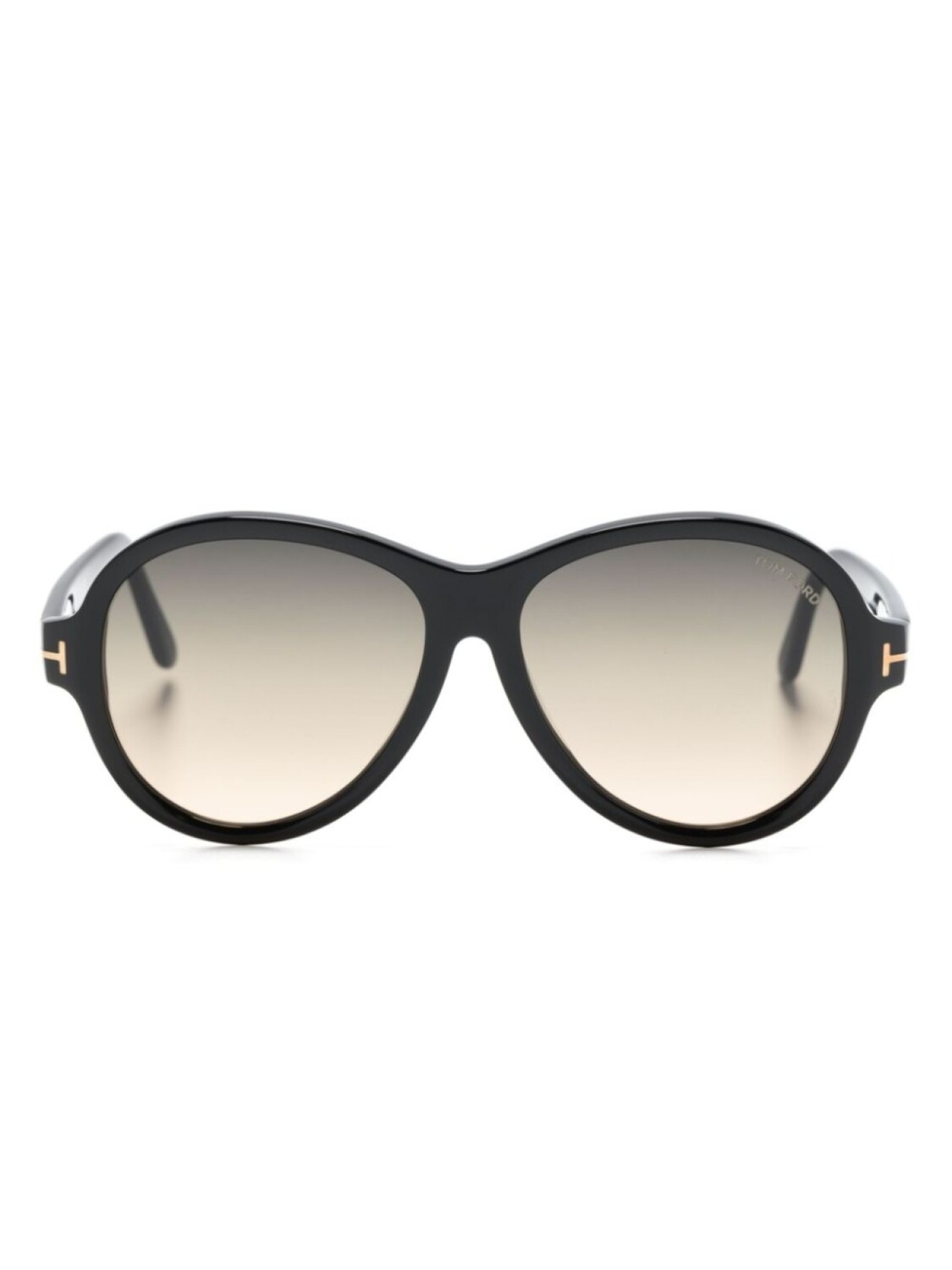 

TOM FORD Eyewear солнцезащитные очки Camryn в круглой оправе, черный