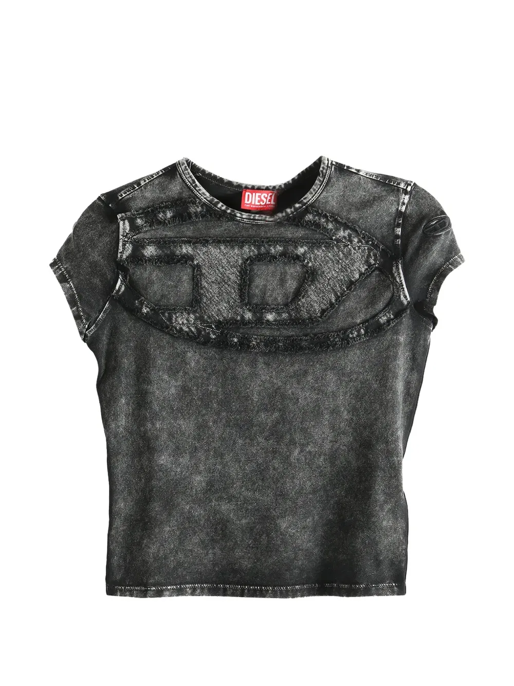 Футболка T-mely с деталями в виде чашечек Diesel, серый