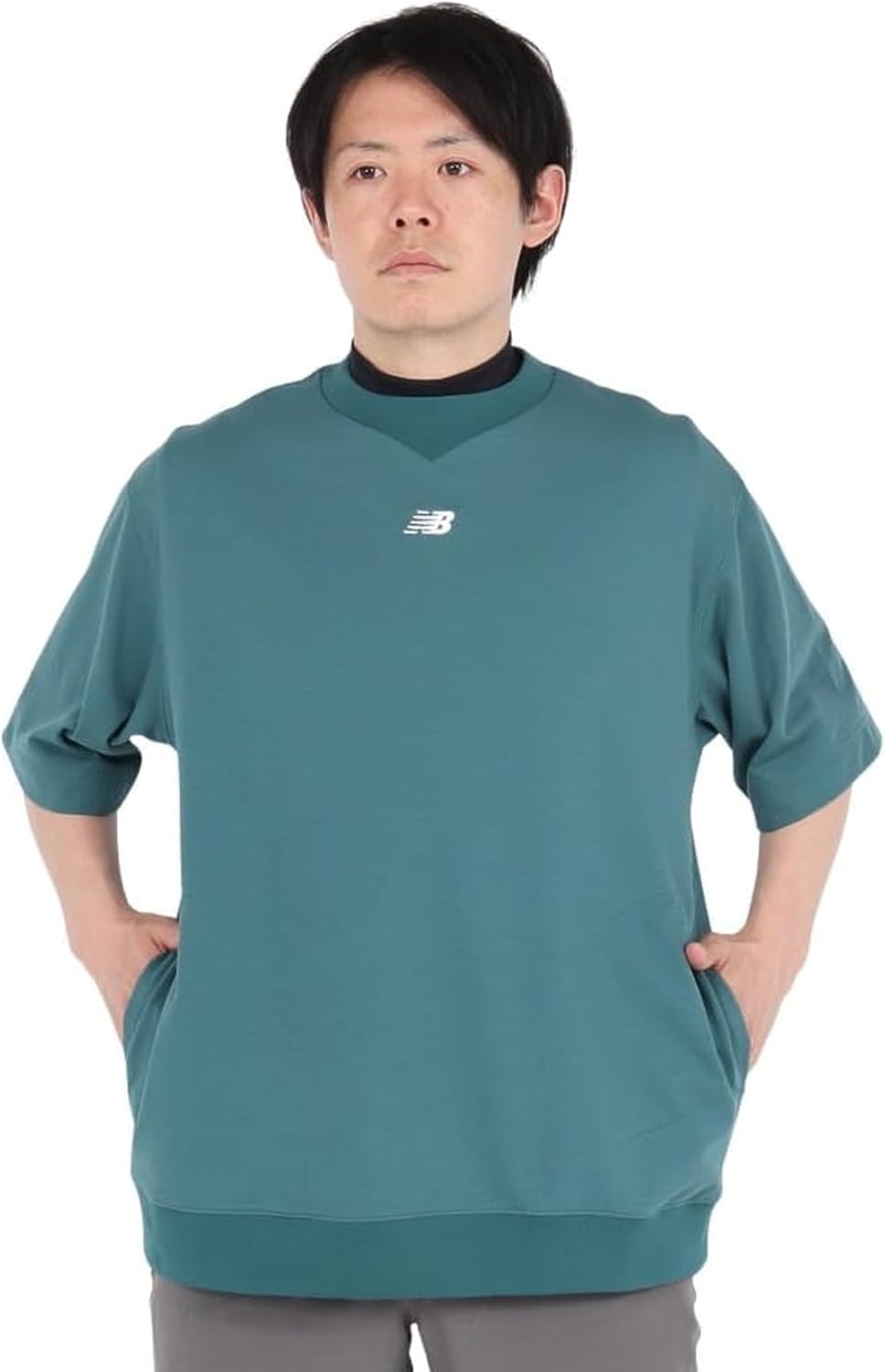 

Мужская толстовка New Balance 012-5164001 для гольфа с коротким рукавом и круглым вырезом (эластичная и хорошо скроенная), хаки