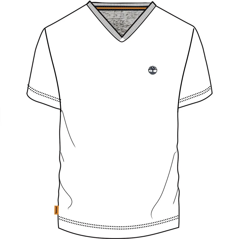 

Футболка Timberland Dunstan River Slim short sleeve v neck, белый