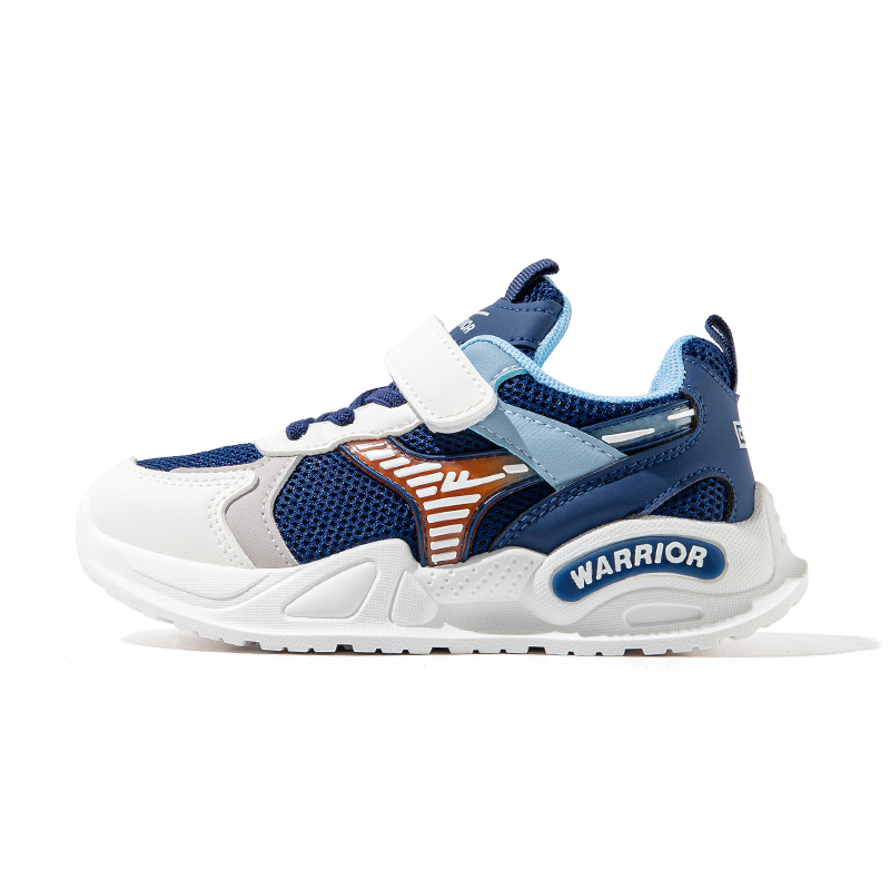 Детские кроссовки для бега Low top с амортизацией, увеличенной высотой, легкие и устойчивые к истиранию WARRIOR, темно-серый черный — фото 3