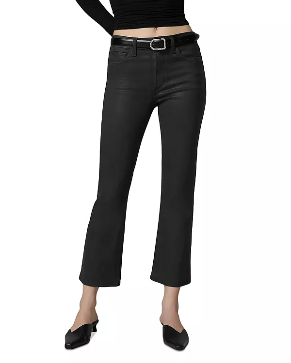 

Укороченные джинсы Callie с расклешенными штанинами и покрытием, темно-зеленого цвета. Joe'S Jeans, зеленый