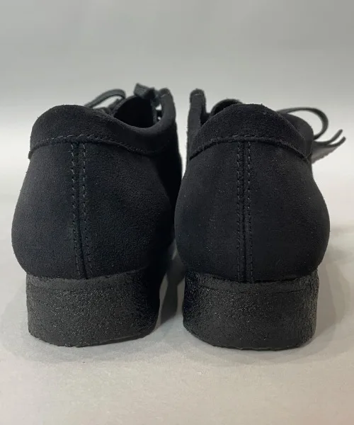 Мужские замшевые мокасины Clarks Wallabee чёрные — фото 4