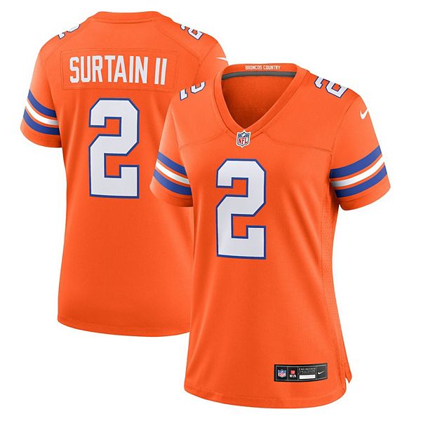 

Женская игровая футболка patrick surtain ii orange denver broncos mile high collection 1977 Nike, Оранжевый, Женская игровая футболка patrick surtain ii orange denver broncos mile high collection 1977 Nike