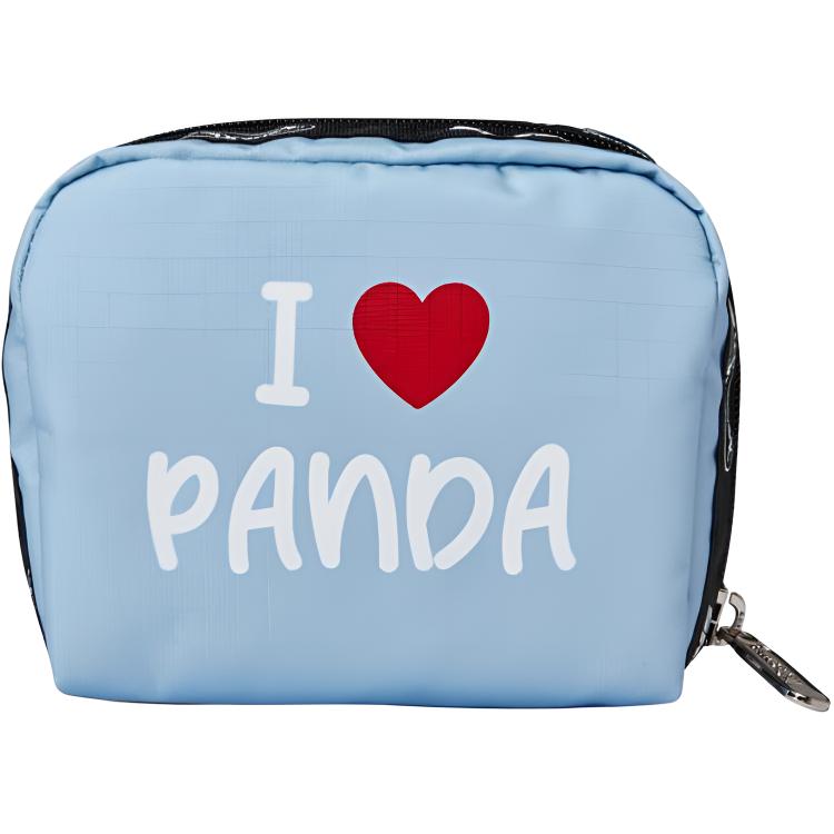 

Skechers Сумка-косметичка LeSportsac Collaboration Fabric Clutch среднего размера унисекс синяя панда, Blue Panda