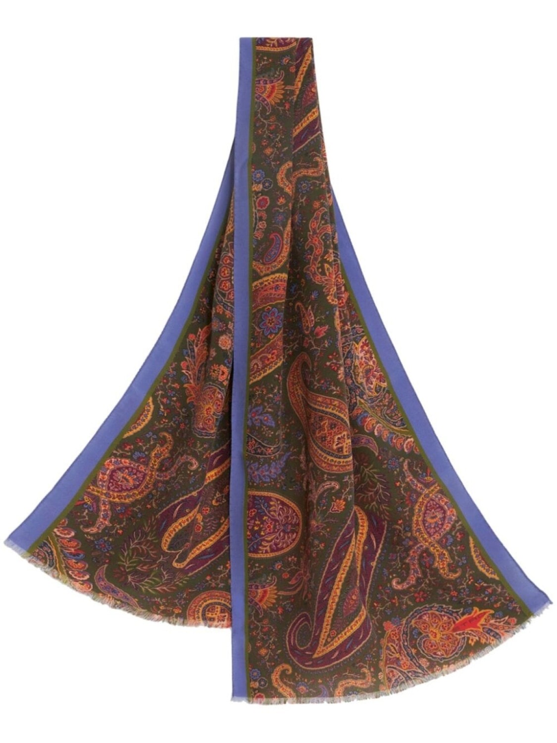 

ETRO шелковый платок с принтом пейсли, зеленый