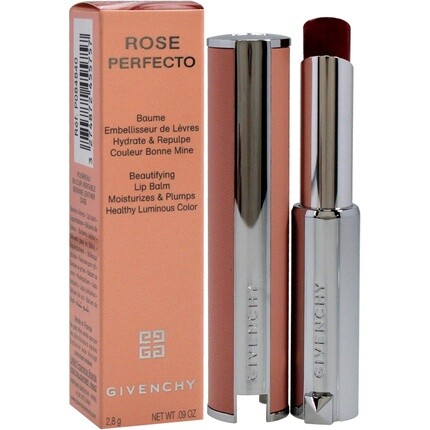 Бальзам для губ Rose Perfecto Plumping Lip Balm N37 Rouge Graine для женщин 0,09 унции Givenchy — фото 3