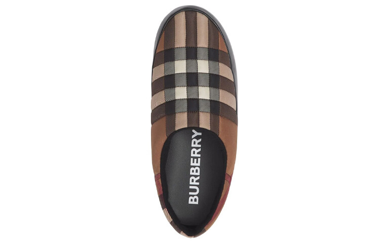 Burberry Northaven Тапочки в винтажную клетку Березово-коричневые — фото 3