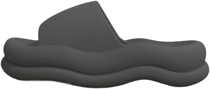 

Мягкие домашние тапочки на толстой подошве, ретро-цветные, на платформе, для дома и пляжа, шлепанцы для мужчин и женщин Supsound, темно-серый