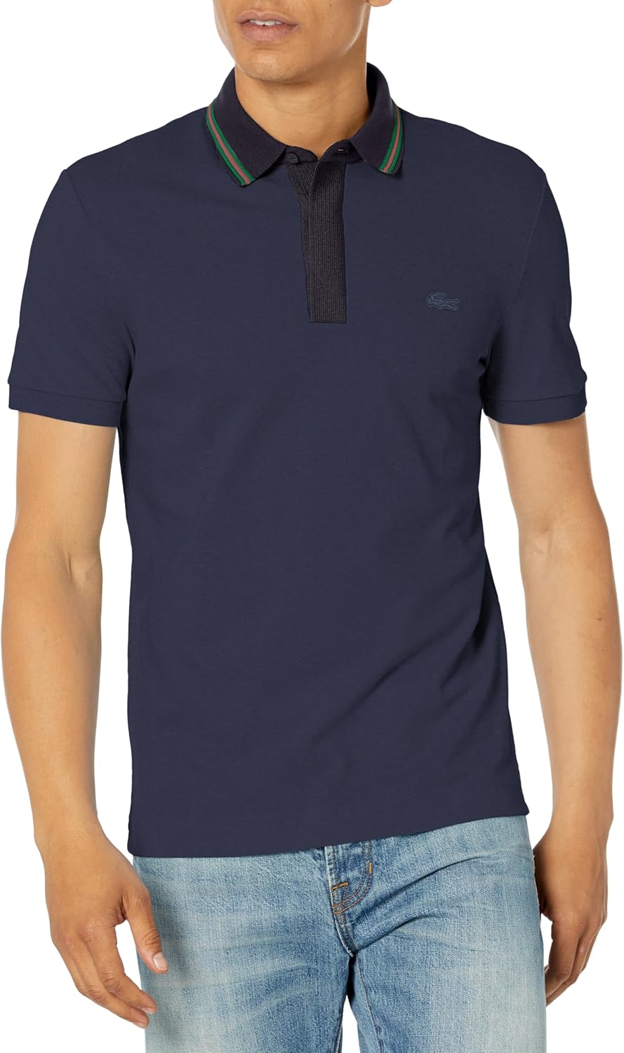 

Lacoste мужская сезонная короткая рукавка обычного кроя поло с контрастным воротником, Marine, Синий, Lacoste мужская сезонная короткая рукавка обычного кроя поло с контрастным воротником, Marine