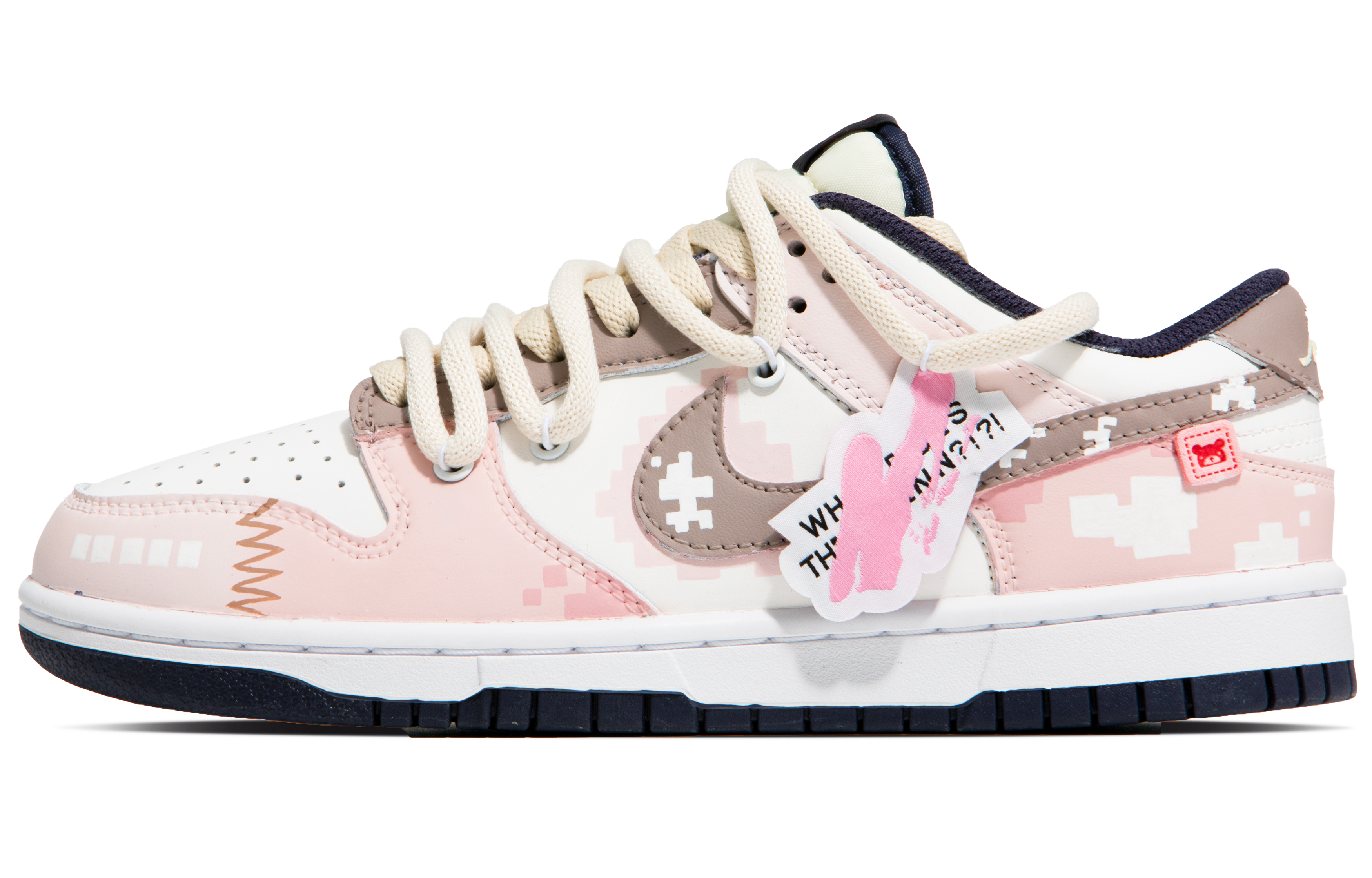 

Кроссовки Nike Dunk Skateboard Shoes Women's Low-Top Pink/White, Белый, Кроссовки Nike Dunk Skateboard Shoes Women's Low-Top Pink/White