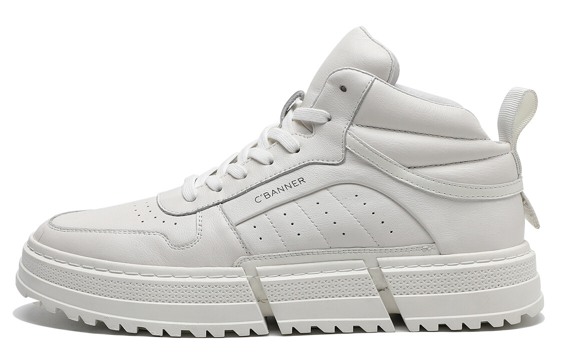 

Кроссовки C°BANNER Stylish Skateboarding Shoes Men Mid-top White, белый