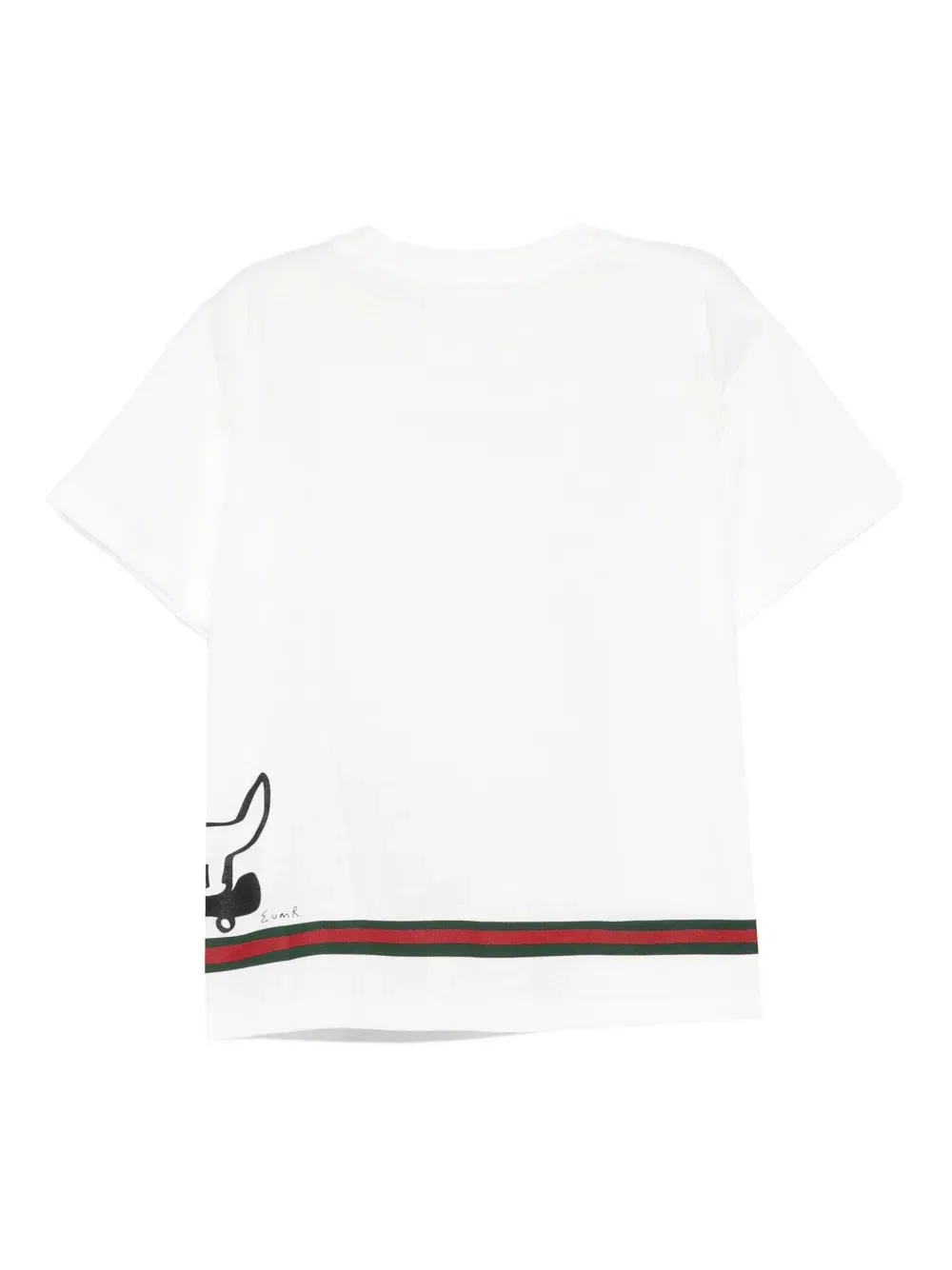 Футболка с графическим принтом Gucci Kids, белый — фото 2