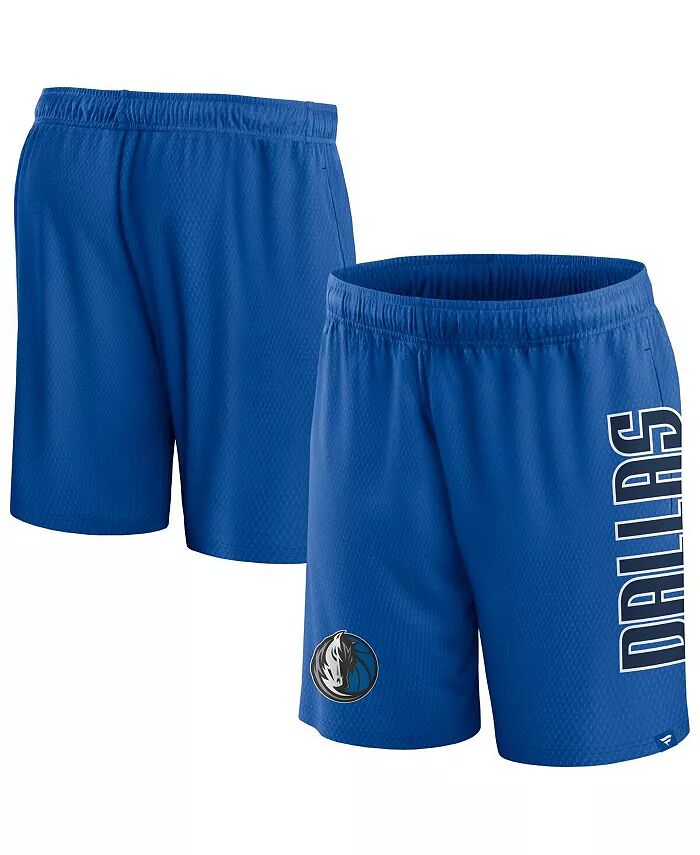 

Мужские синие сетчатые шорты Dallas Mavericks Post Up Fanatics, синий