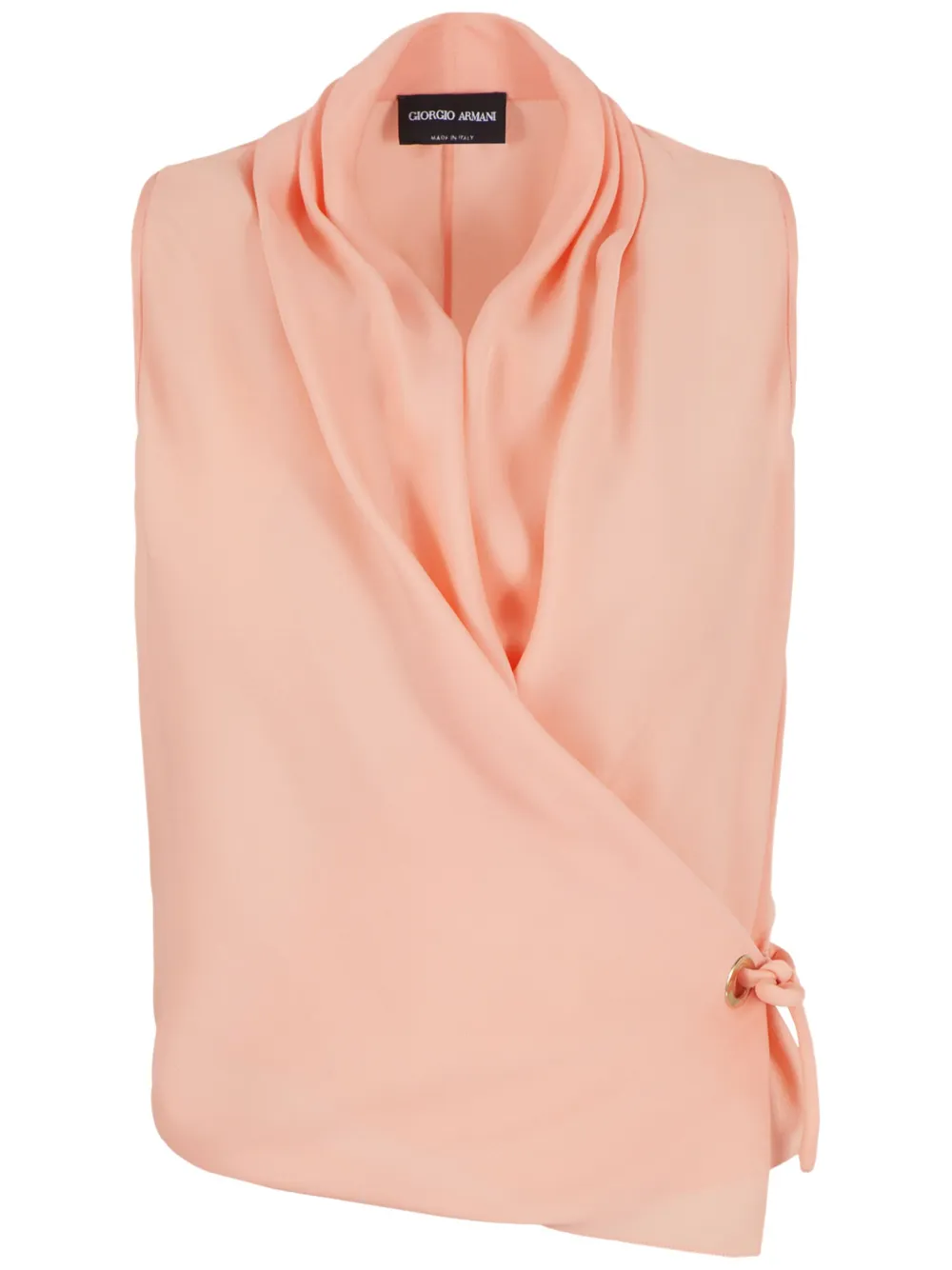 

Шелковый топ с завязками Giorgio Armani, розовый