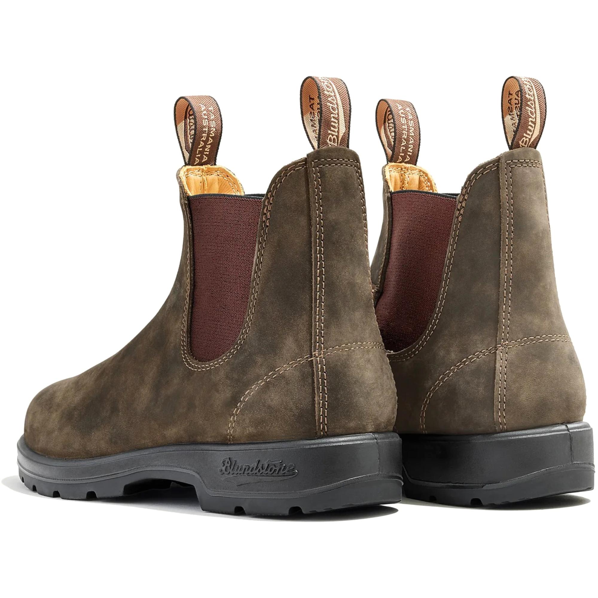 Мужские классические кожаные ботинки челси #585 Blundstone Australia, Rustic Brown — фото 3