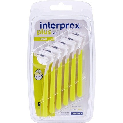 

Interprox Plus Желтая мини-кисть для межзубных промежутков 1,1 мм, Dentaid