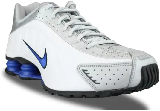 Мужские кроссовки для легкой атлетики Nike Shox R4, белый/синий/серый — фото 3