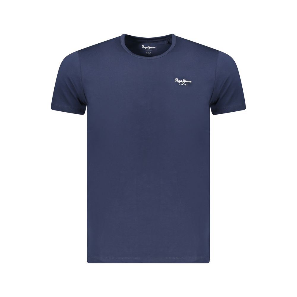 

Синяя хлопковая мужская футболка Pepe Jeans, синий