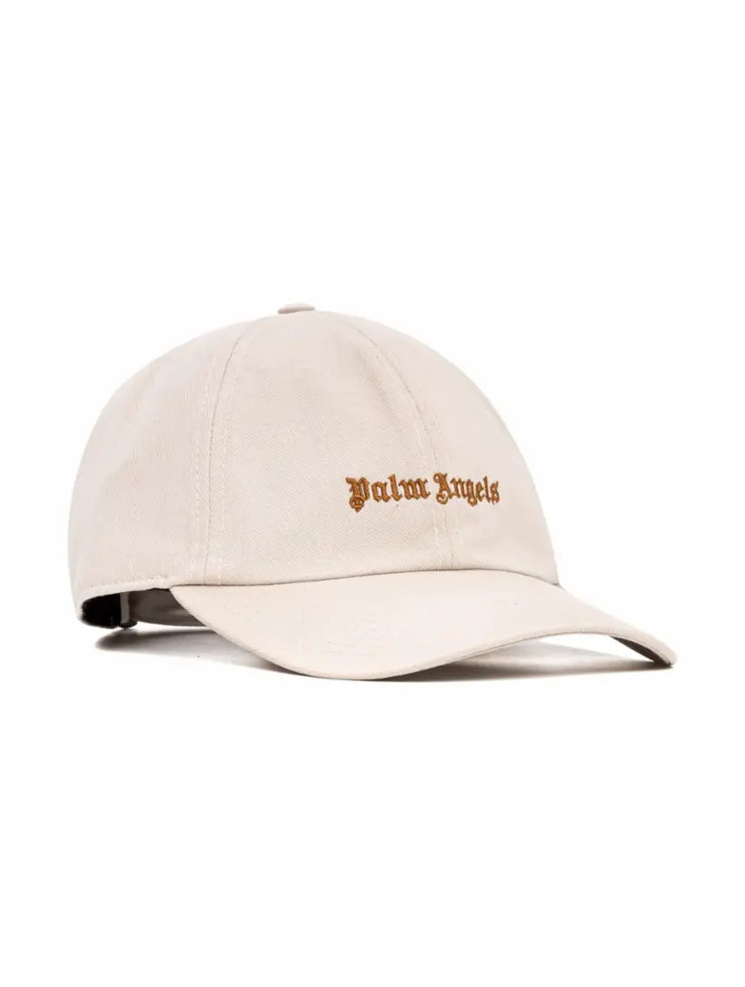 

Хлопковая кепка с логотипом Palm Angels, бежевый