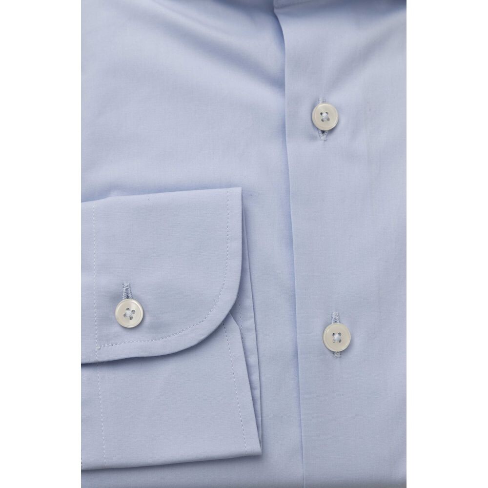 

Синяя хлопковая мужская рубашка Bagutta, цвет Light Blue