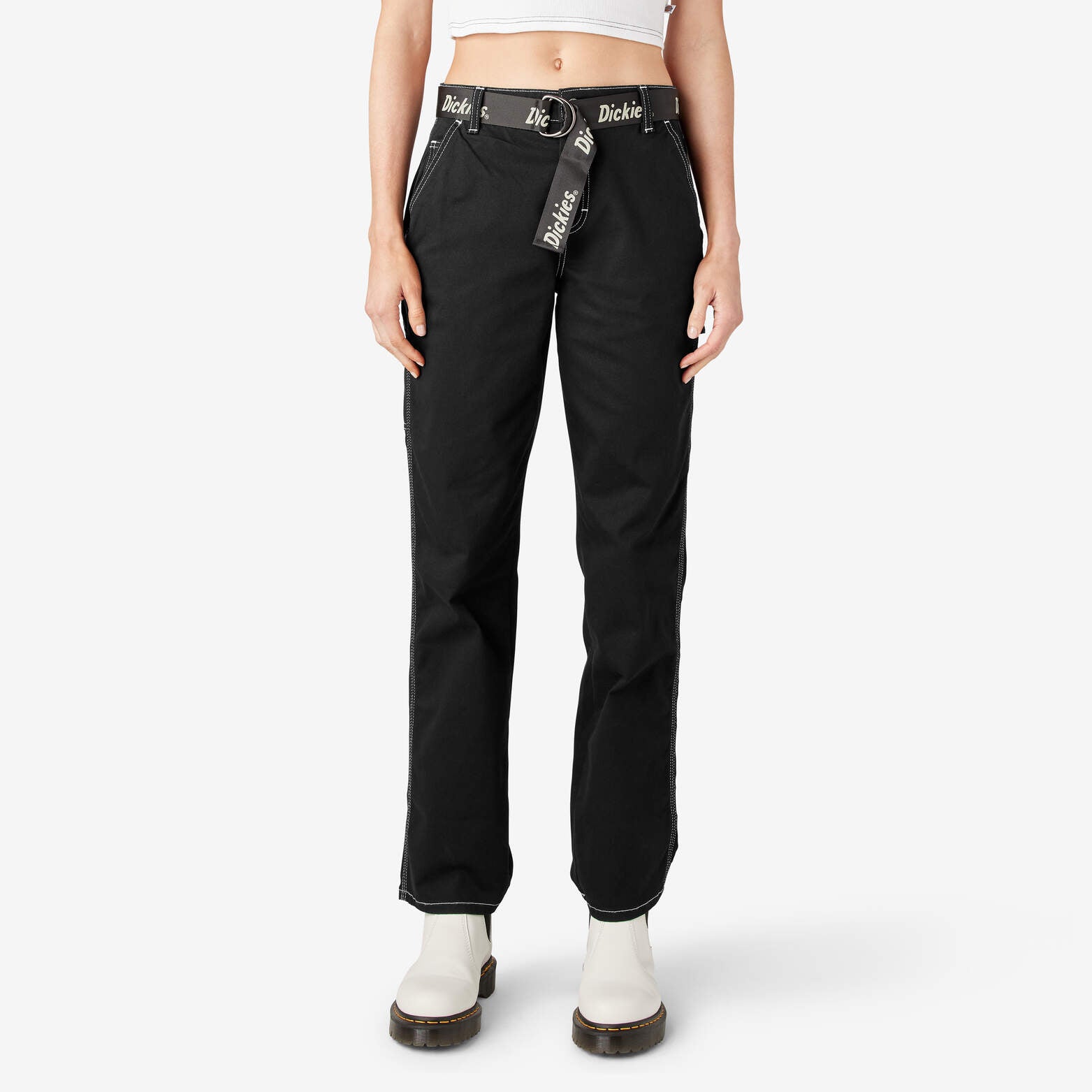 

Женские плотницкие брюки с высокой талией Dickies, черный