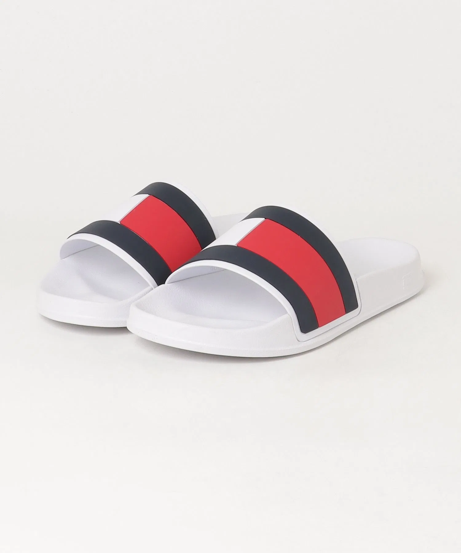 Мужские белые шлёпанцы с флагом Tommy Hilfiger