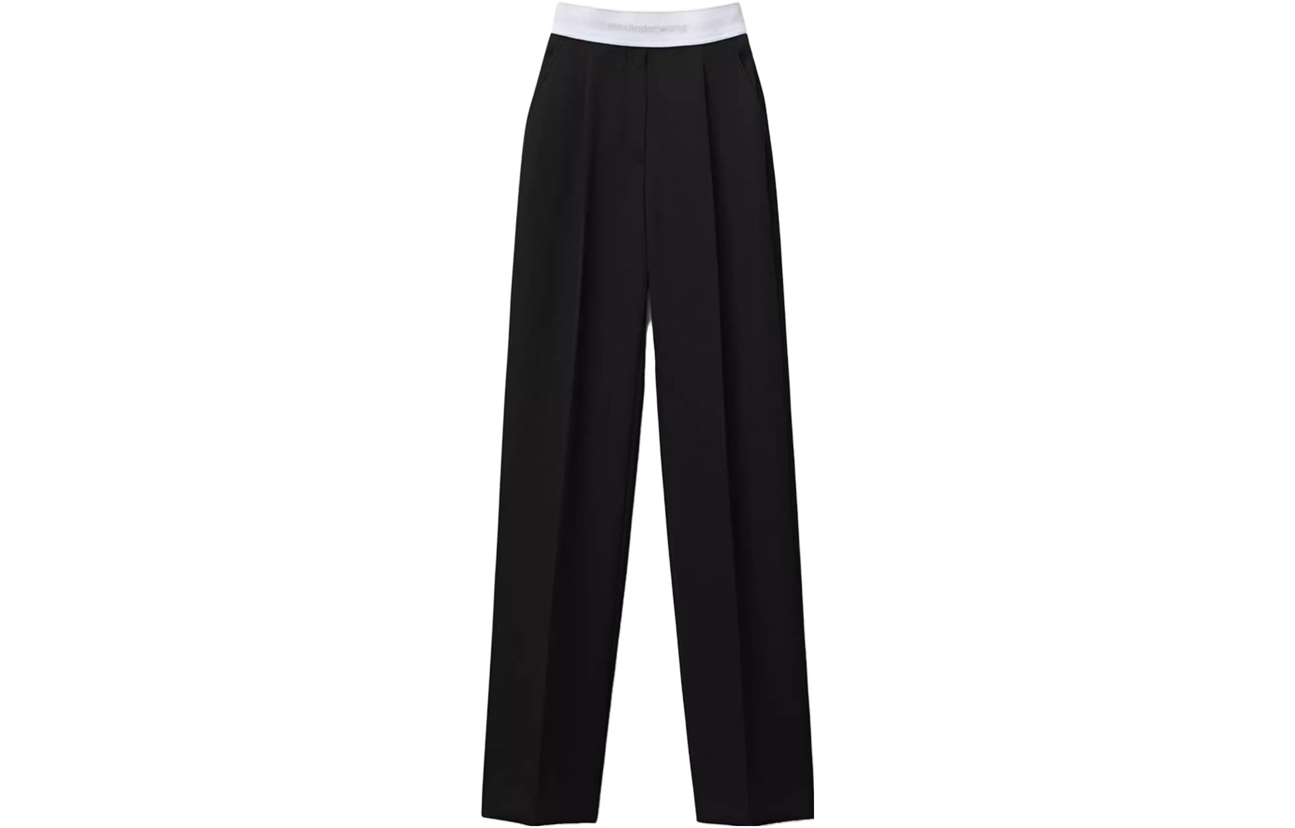 

Брюки плиссированные приталенные Alexander Wang, черные