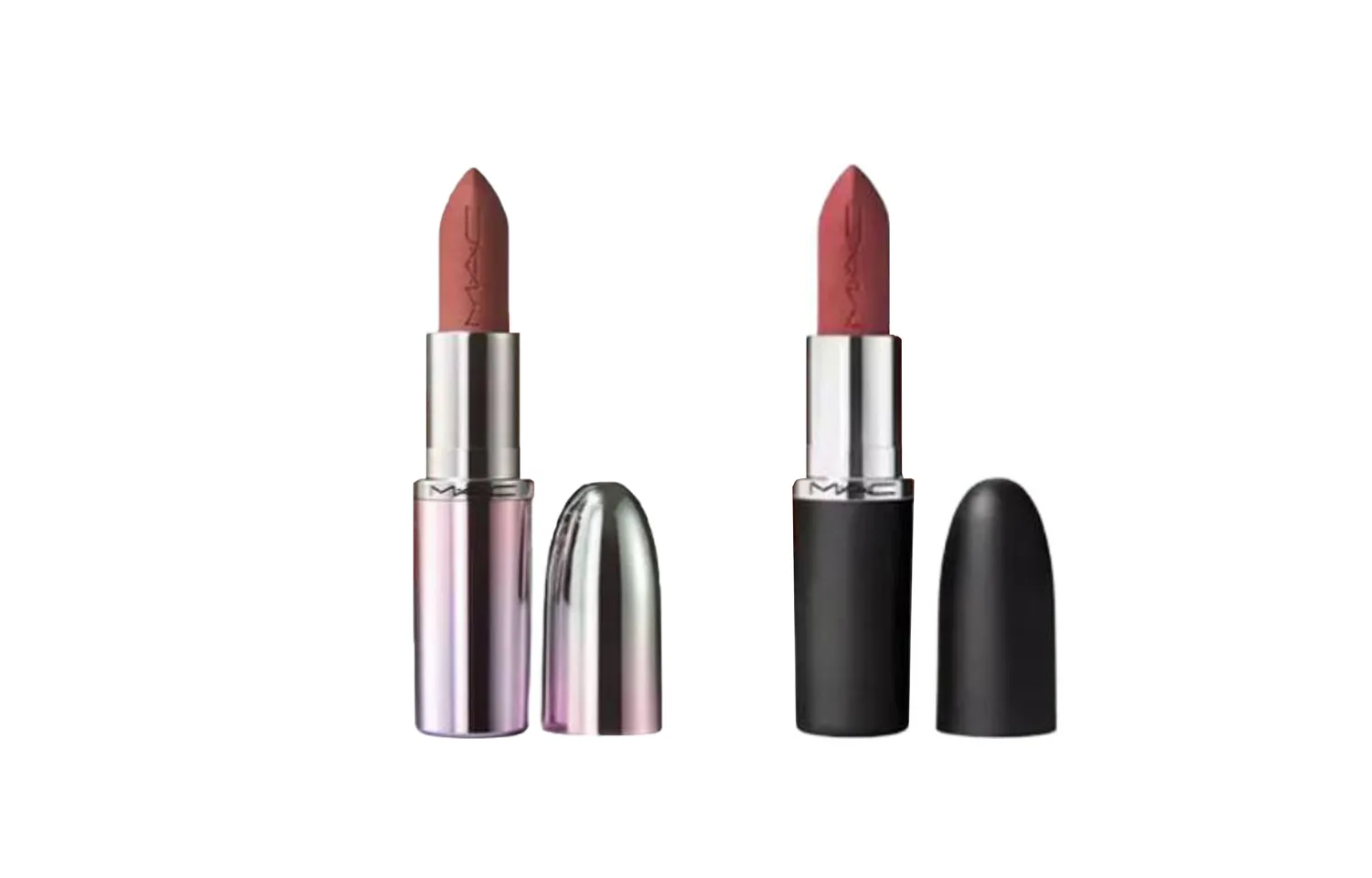 MAC Набор для макияжа Bullet Shape с увлажняющим эффектом, легко растушевывается, Two-Piece Set: Lipstick #669 Large Teddy 3.5g+Lipstick #666 Large Blush 3.5g