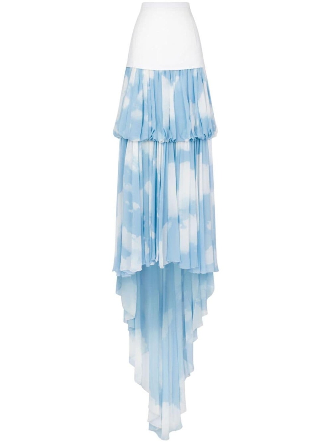 

Moschino шелковая ярусная юбка, синий