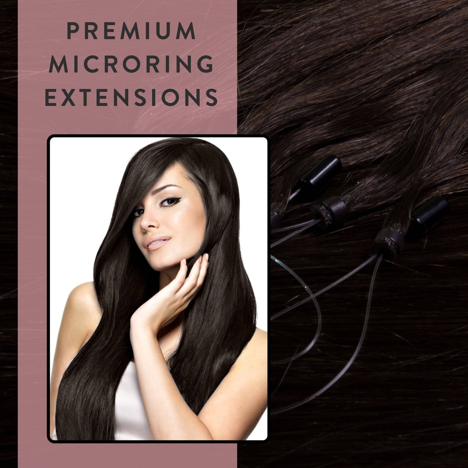 Накладные волосы microring extensions premium echthaar #5/0 hellbraun 0,8g Hair2Heart, 60cm, количество 25 шт. — фото 2