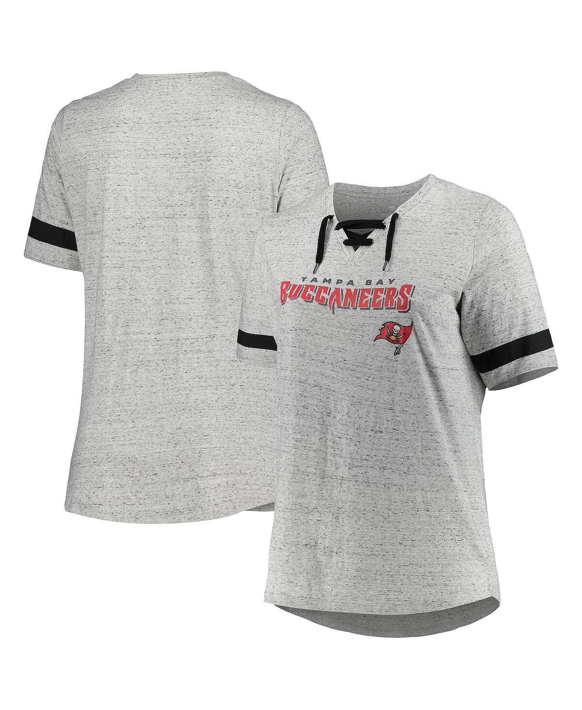 

Женская серая футболка Tampa Bay Buccaneers размера плюс с v-образным вырезом на шнуровке Fanatics, Серый, Женская серая футболка Tampa Bay Buccaneers размера плюс с v-образным вырезом на шнуровке Fanatics