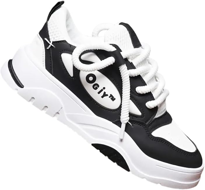 

Мужские кроссовки Clolinde с толстой подошвой, и модные, белый/черный