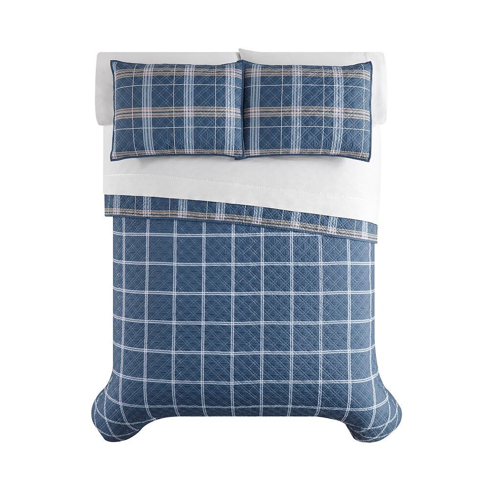 

Комплект двусторонних одеял в клетку The Big One Deshawn, цвет Deshawn Navy Plaid