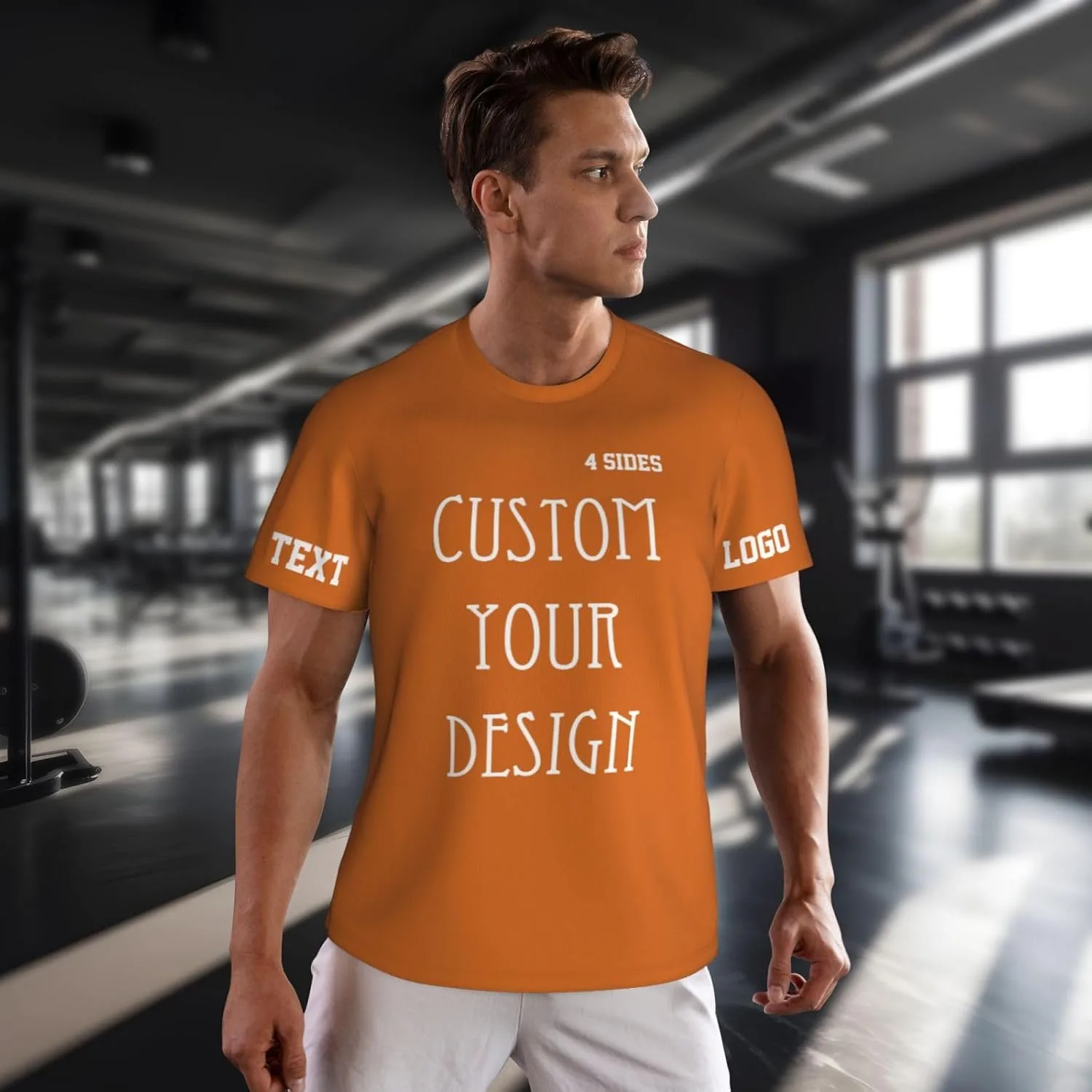 Футболка Custom для мужчин с принтом на все стороны — фото 2